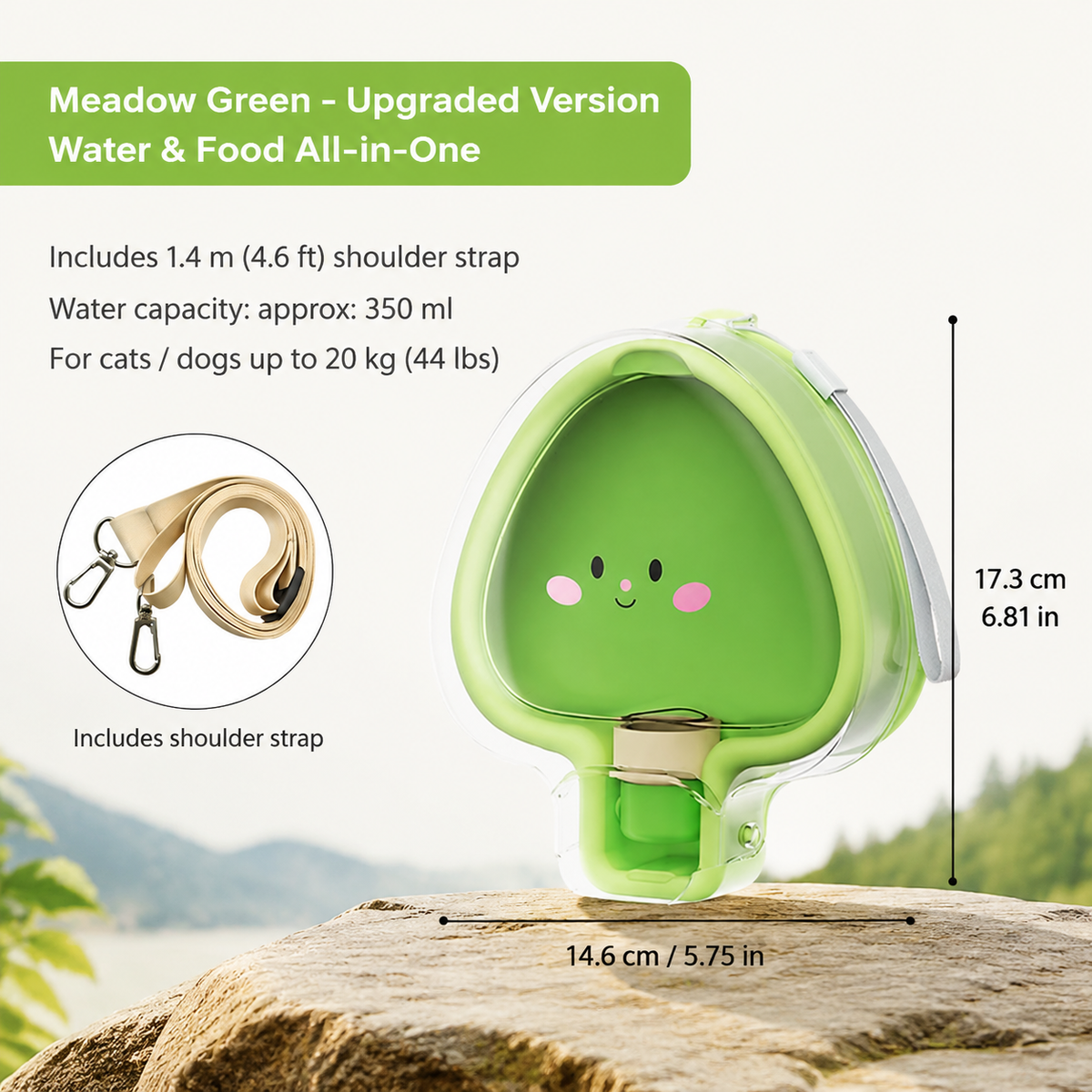 Portable Pet Water Bottle for Travel & Outdoor Adventures