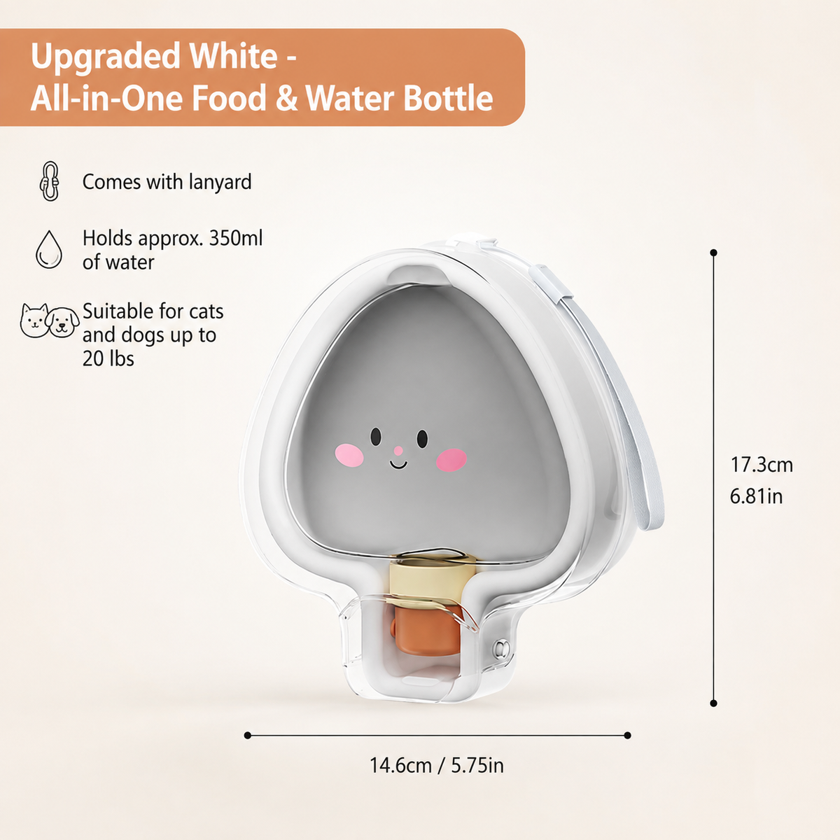 Portable Pet Water Bottle for Travel & Outdoor Adventures