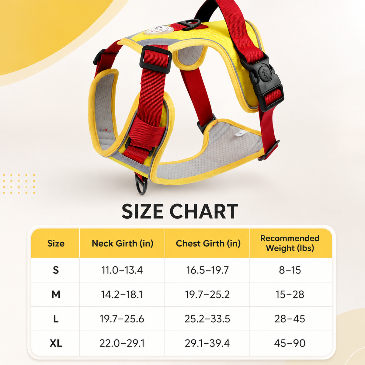 Breathable I-Style No-Pull Dog Harness for Large Dogs, Escape-Resistant and No-Choke