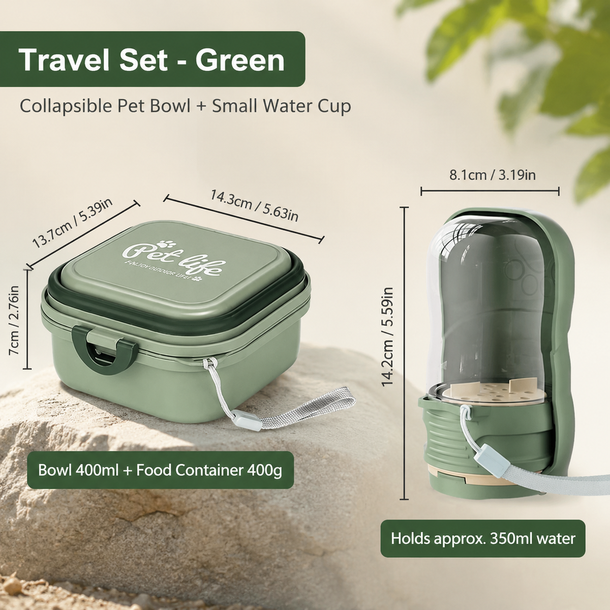 Collapsible Pet Bowl for Travel & Outdoor Adventures