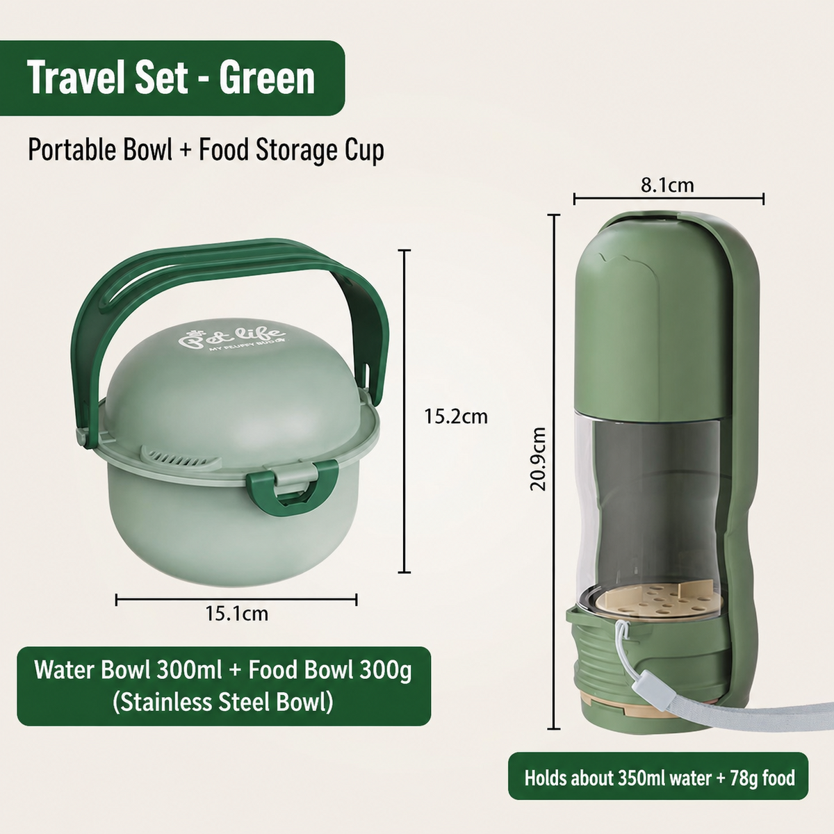 Portable Collapsible Dog Water Bottle for Walks & Outdoor Adventures