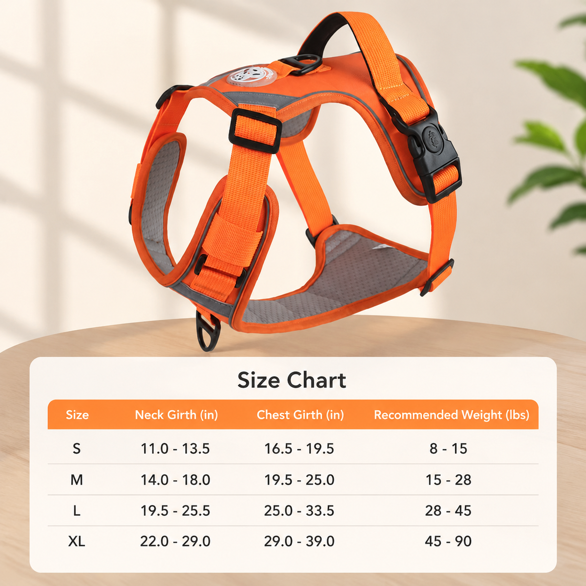 Breathable I-Style No-Pull Dog Harness for Large Dogs, Escape-Resistant and No-Choke