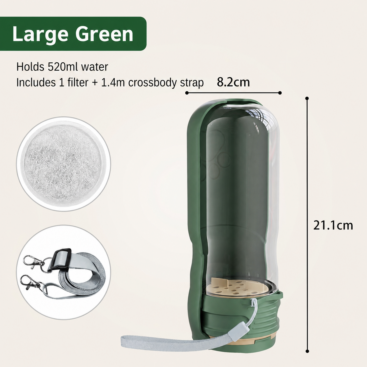 Portable Collapsible Dog Water Bottle for Walks & Outdoor Adventures