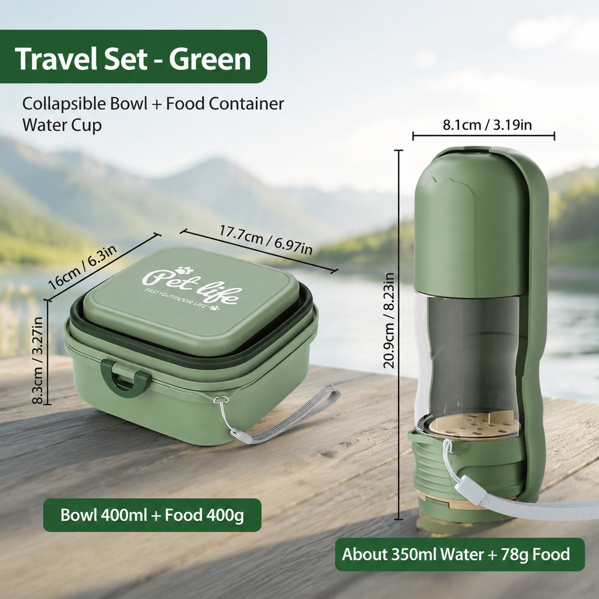 Collapsible Pet Bowl for Travel & Outdoor Adventures