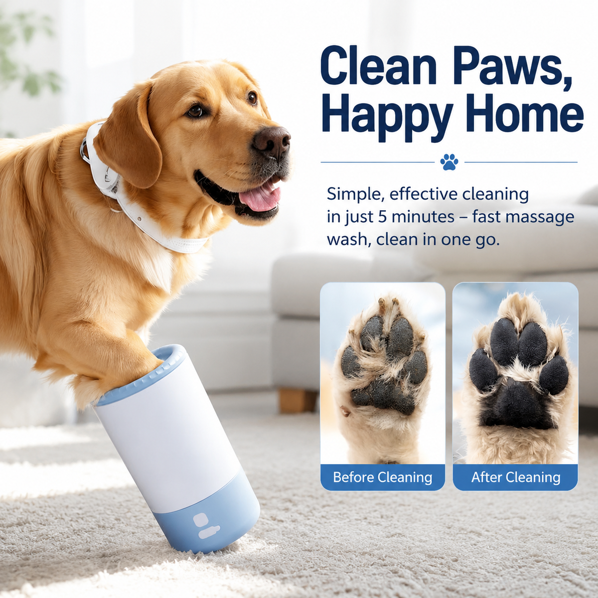 Electric Pet Paw Washer Cup for Dogs and Cats