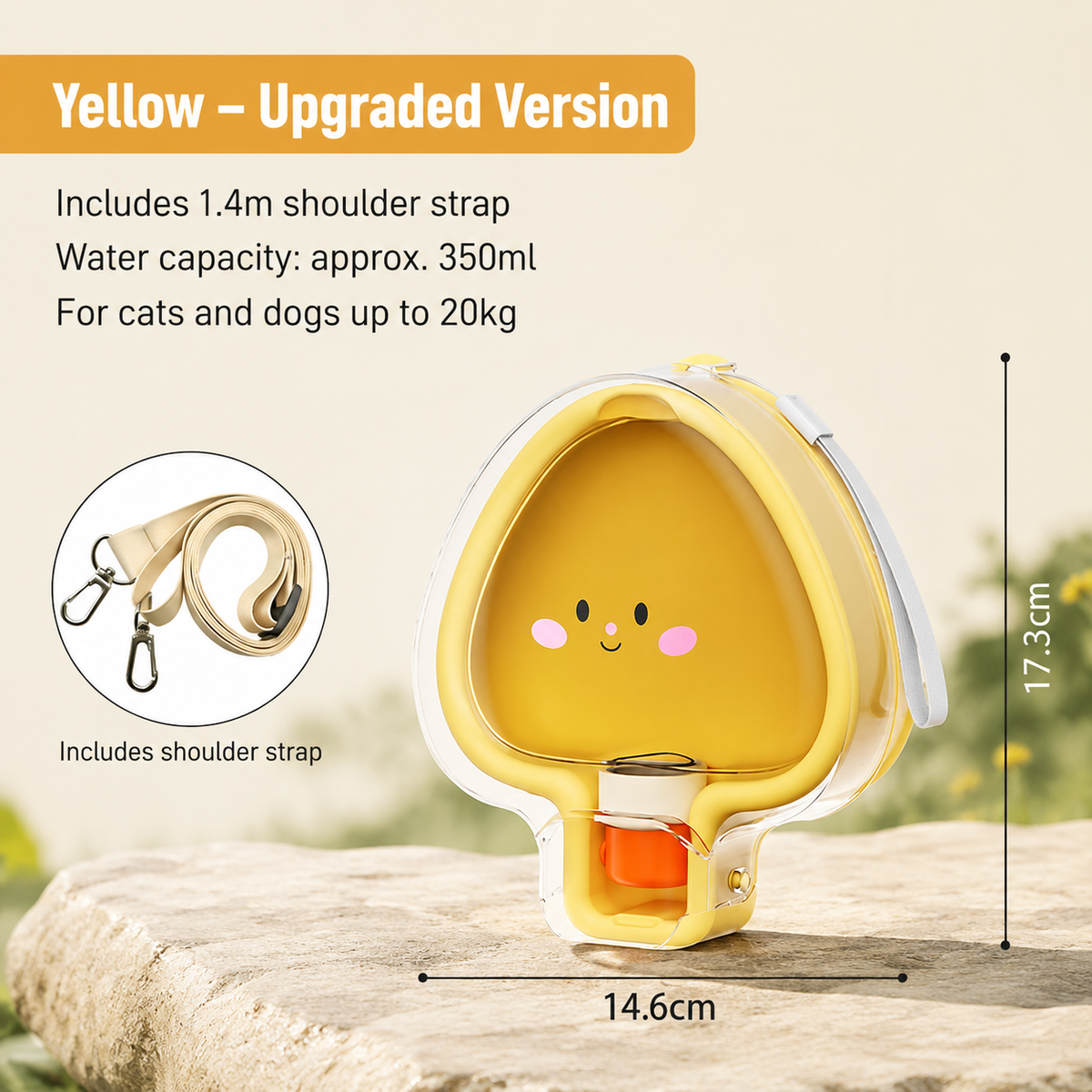 Portable Pet Water Bottle for Travel & Outdoor Adventures