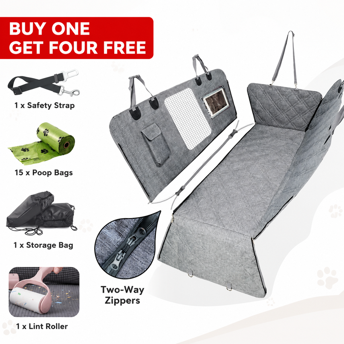 Waterproof Dirt-Resistant Rear Car Seat Mat for Dogs