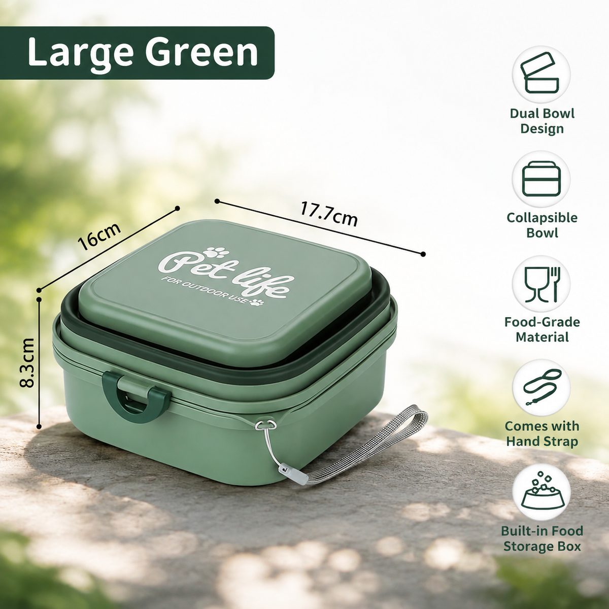 Collapsible Pet Bowl for Travel & Outdoor Adventures
