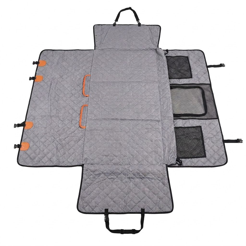 Waterproof Non-Slip Foldable Pet Car Seat Mat for Dogs & Cats, 132 × 158 cm