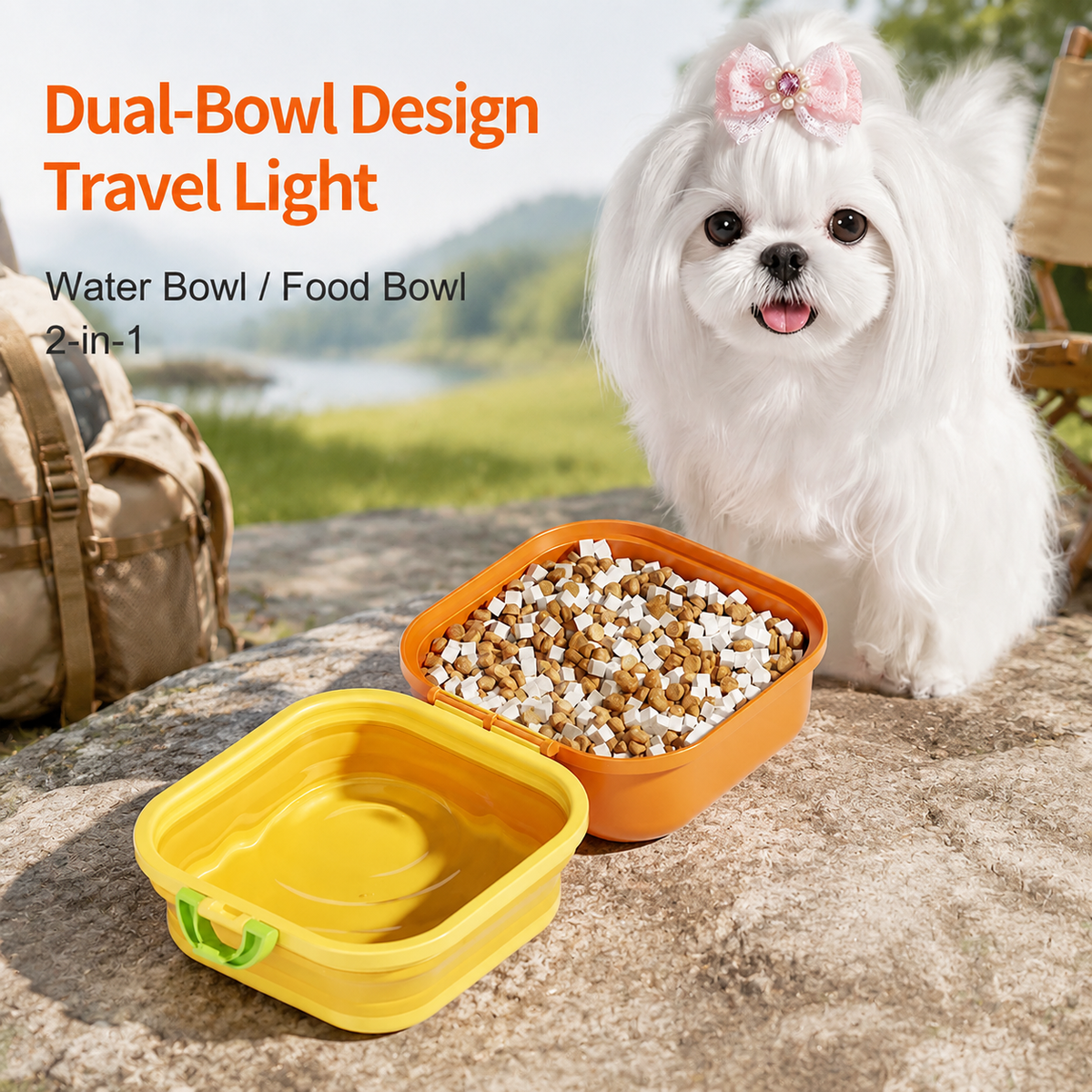 Collapsible Pet Bowl for Travel & Outdoor Adventures