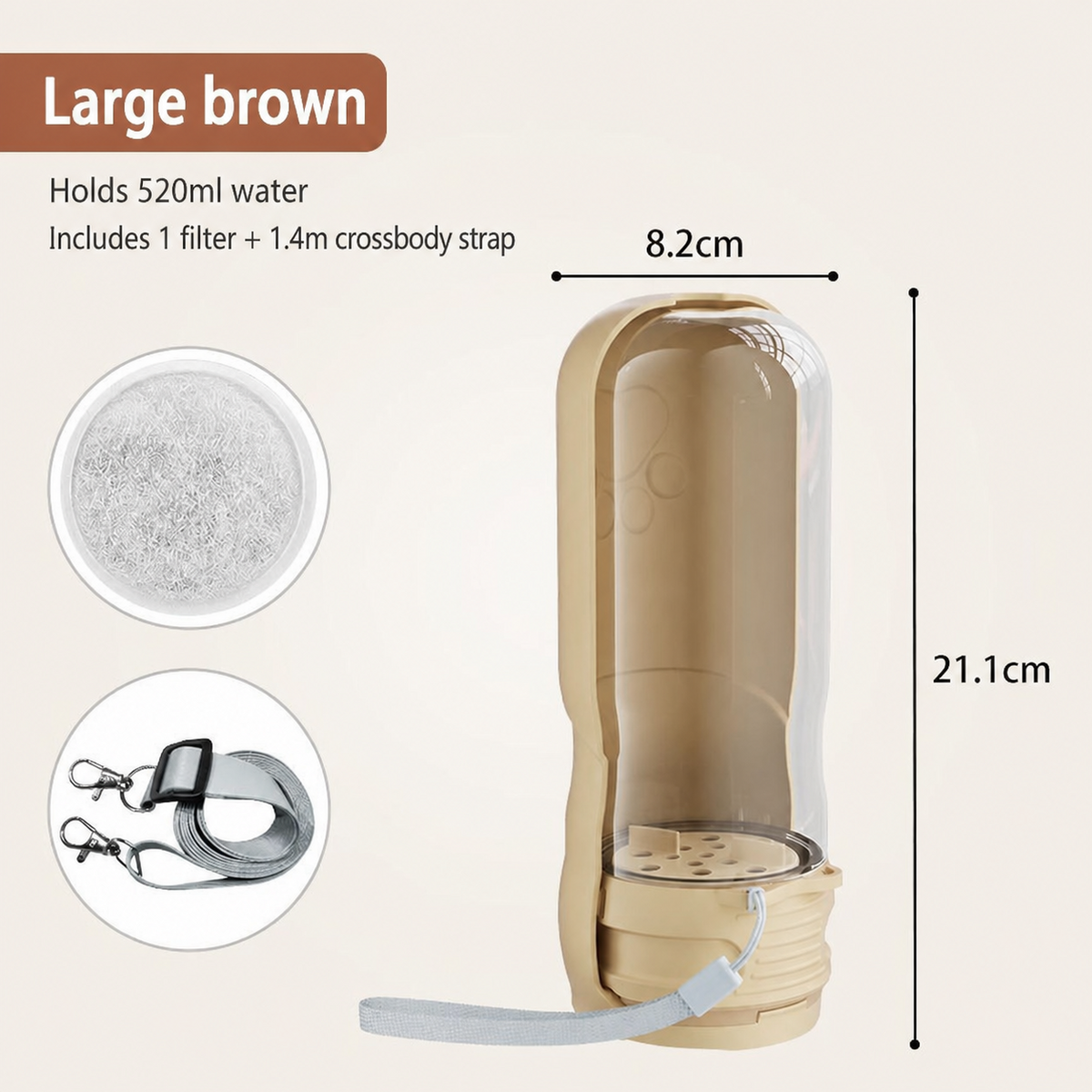 Portable Collapsible Dog Water Bottle for Walks & Outdoor Adventures