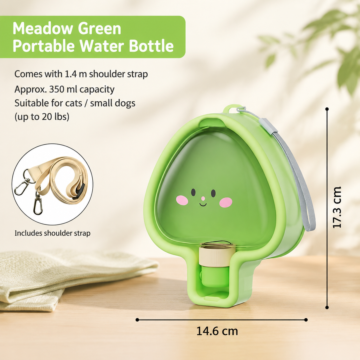 Portable Pet Water Bottle for Travel & Outdoor Adventures