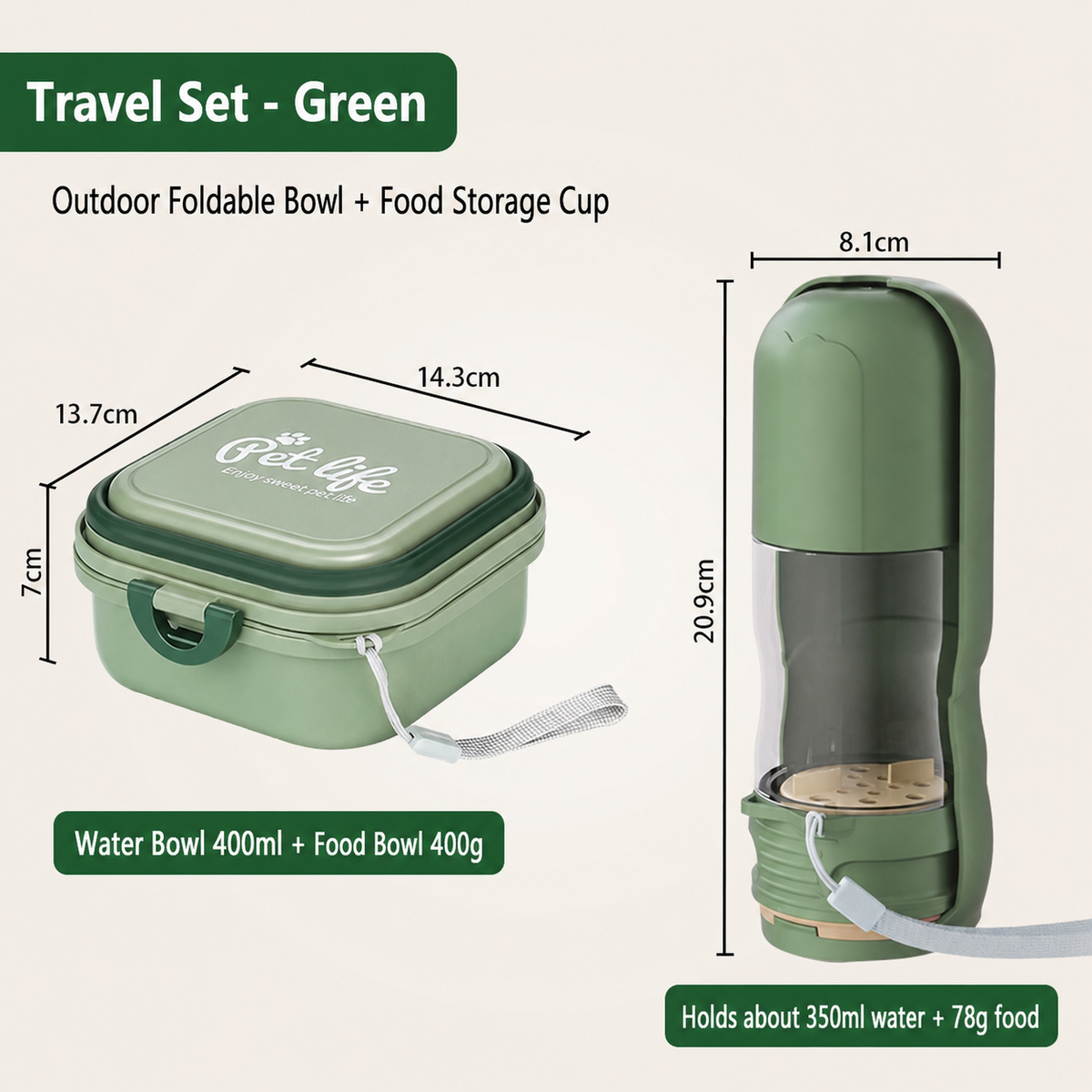 Portable Collapsible Dog Water Bottle for Walks & Outdoor Adventures