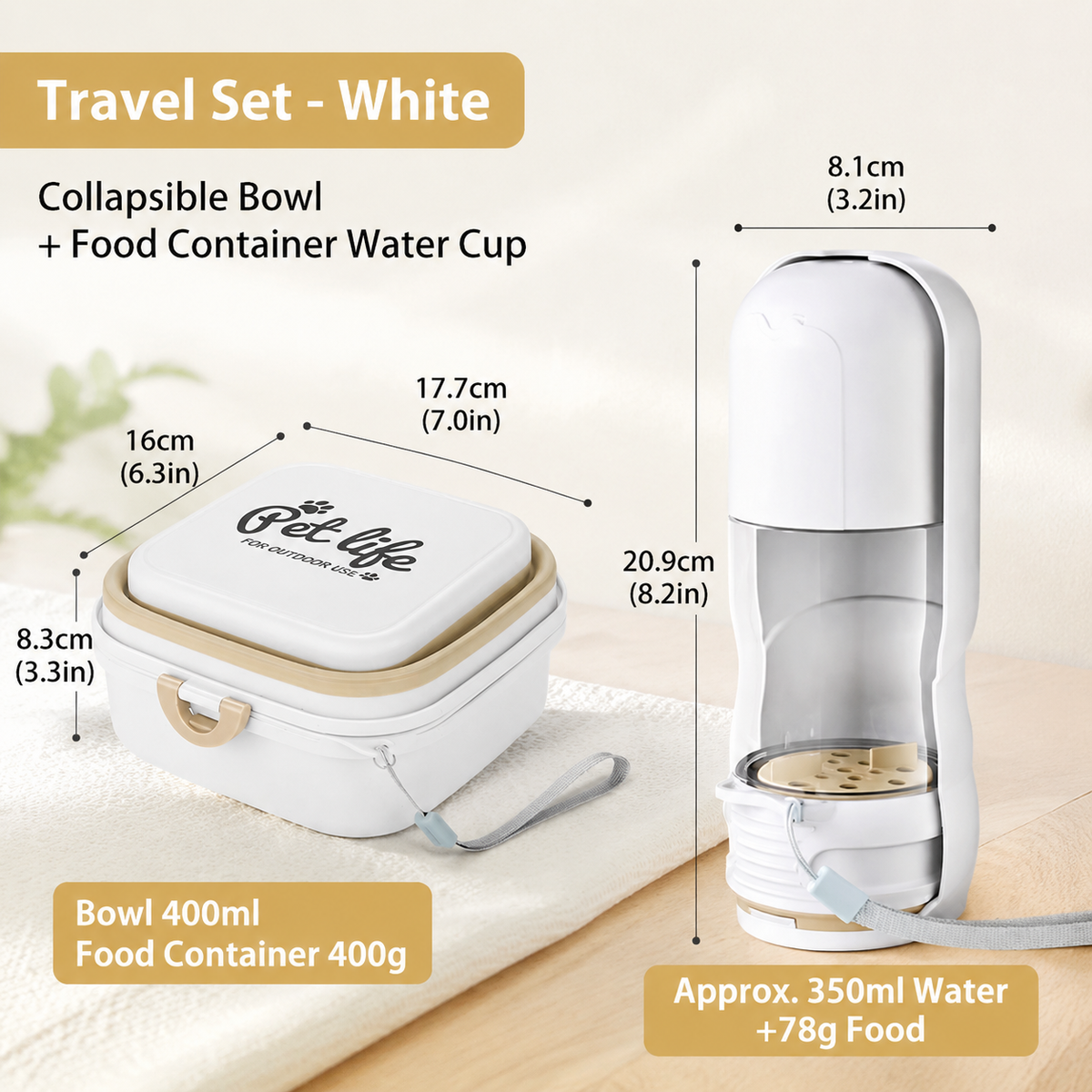 Collapsible Pet Bowl for Travel & Outdoor Adventures