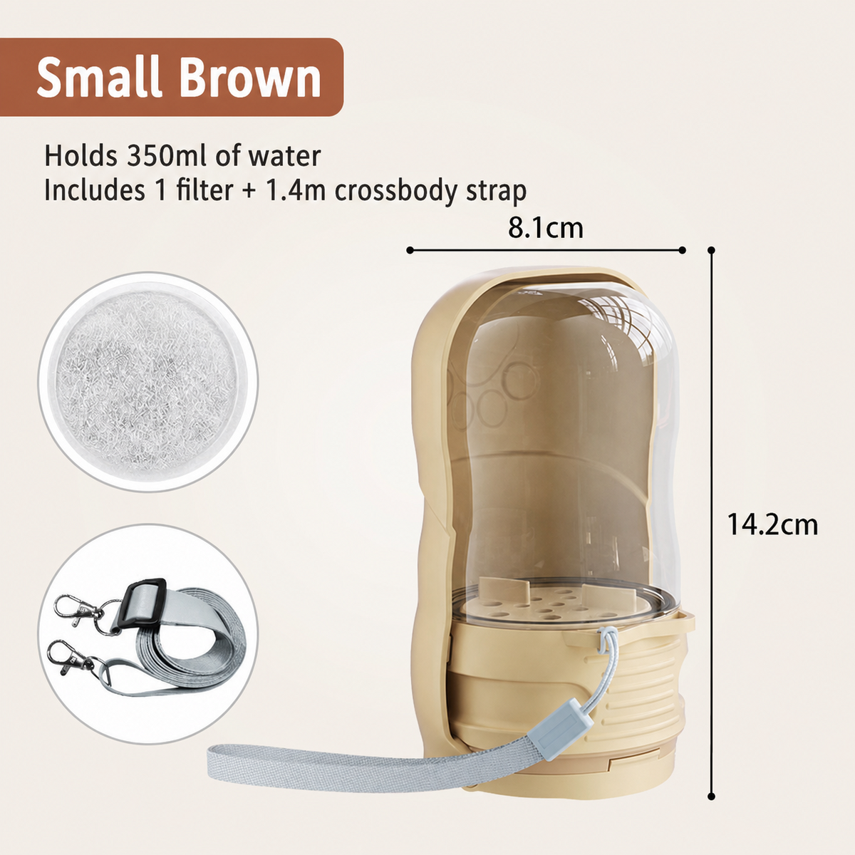Portable Collapsible Dog Water Bottle for Walks & Outdoor Adventures