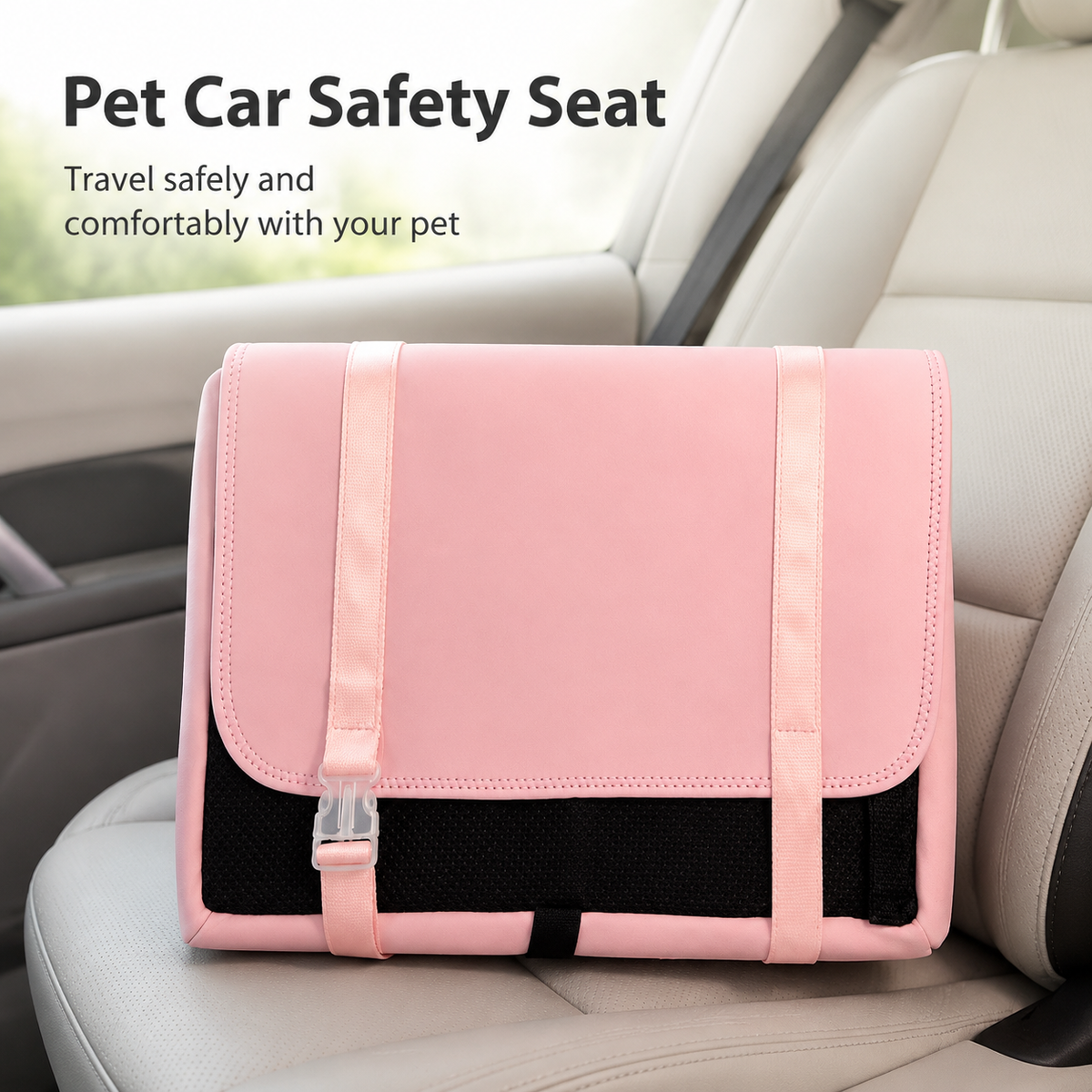 Portable Pet Car Seat Carrier for Small Dogs