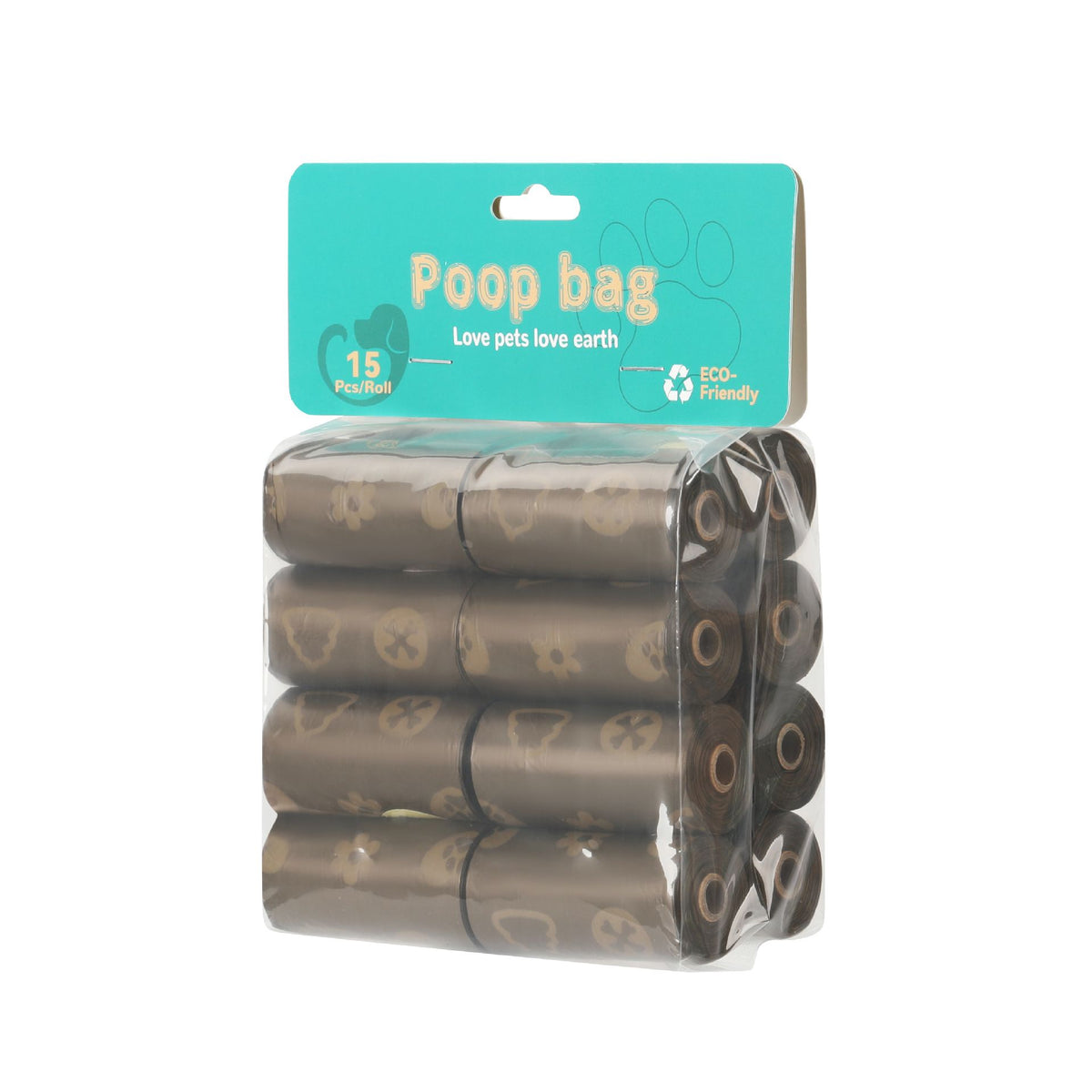 Scented Pet Waste Bags, Thickened Disposable Dog Poop Bags with Reminder Stickers