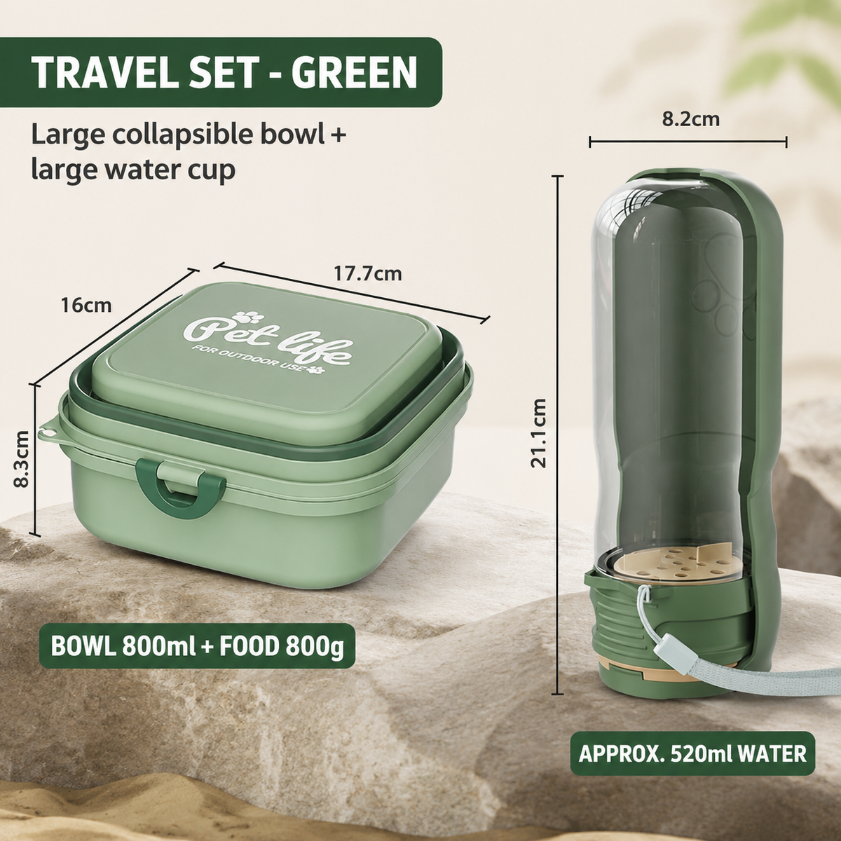 Collapsible Pet Bowl for Travel & Outdoor Adventures