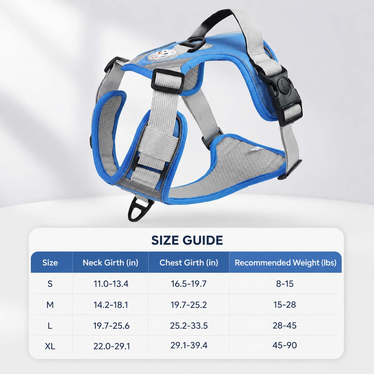Breathable I-Style No-Pull Dog Harness for Large Dogs, Escape-Resistant and No-Choke