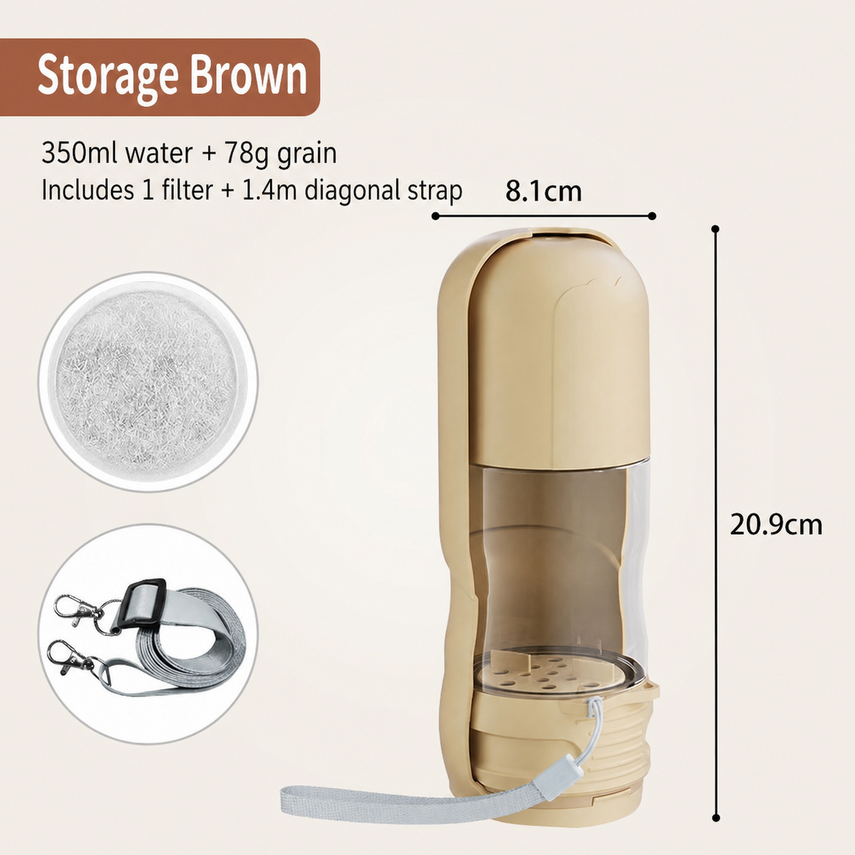 Portable Collapsible Dog Water Bottle for Walks & Outdoor Adventures