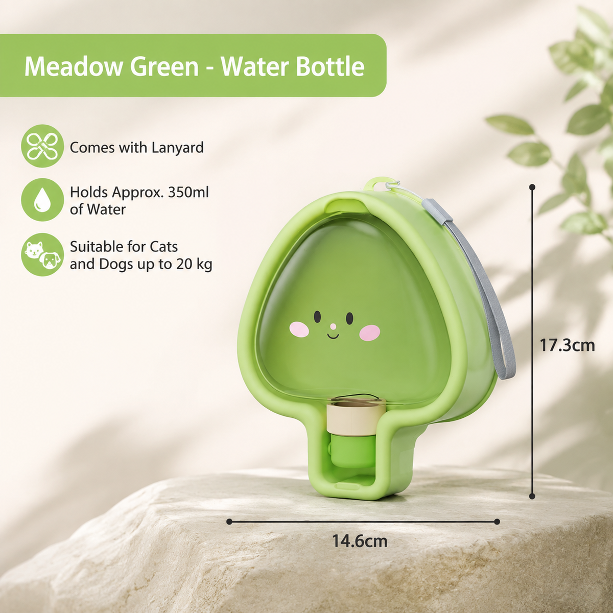 Portable Pet Water Bottle for Travel & Outdoor Adventures