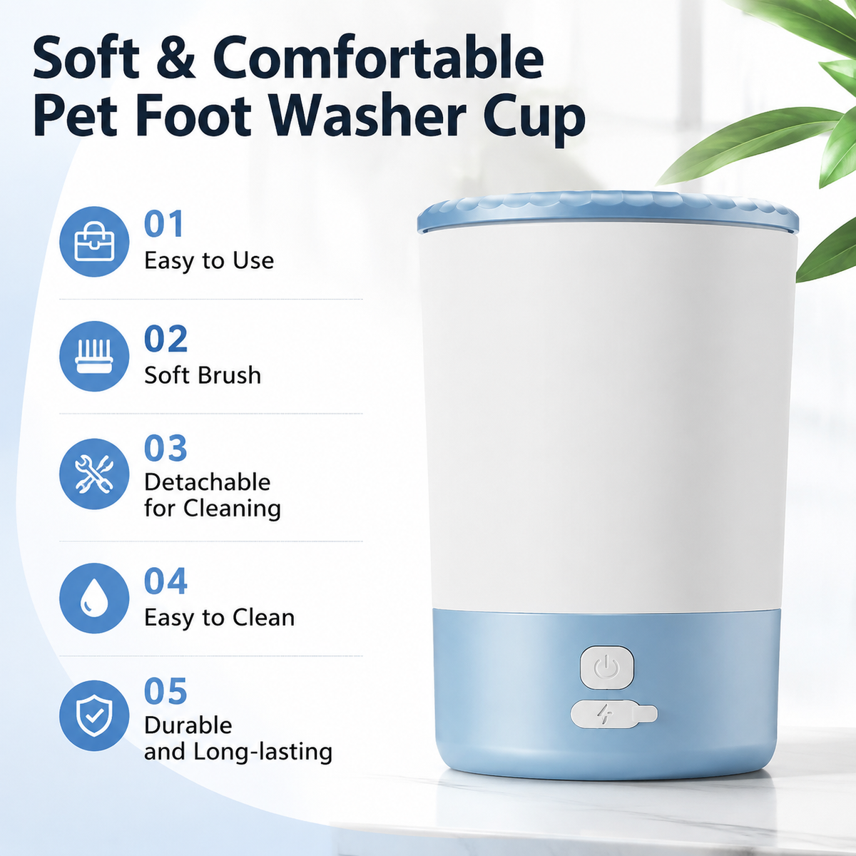 Electric Pet Paw Washer Cup for Dogs and Cats