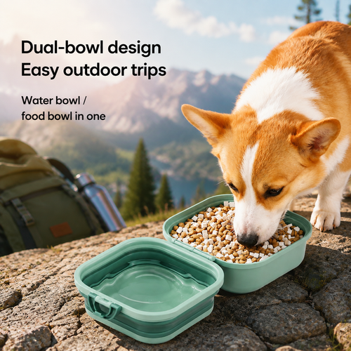 Collapsible Pet Bowl for Travel & Outdoor Adventures