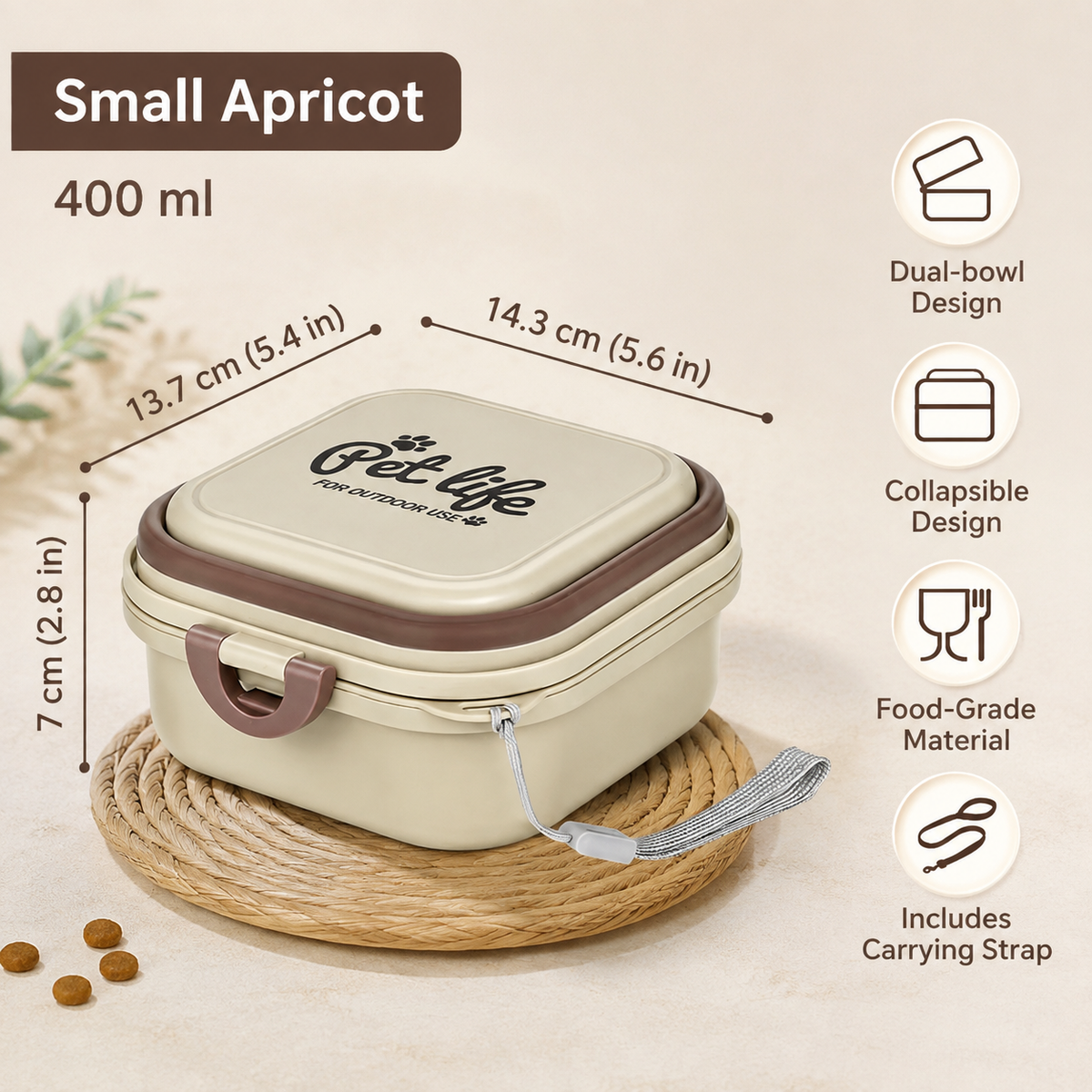 Collapsible Pet Bowl for Travel & Outdoor Adventures