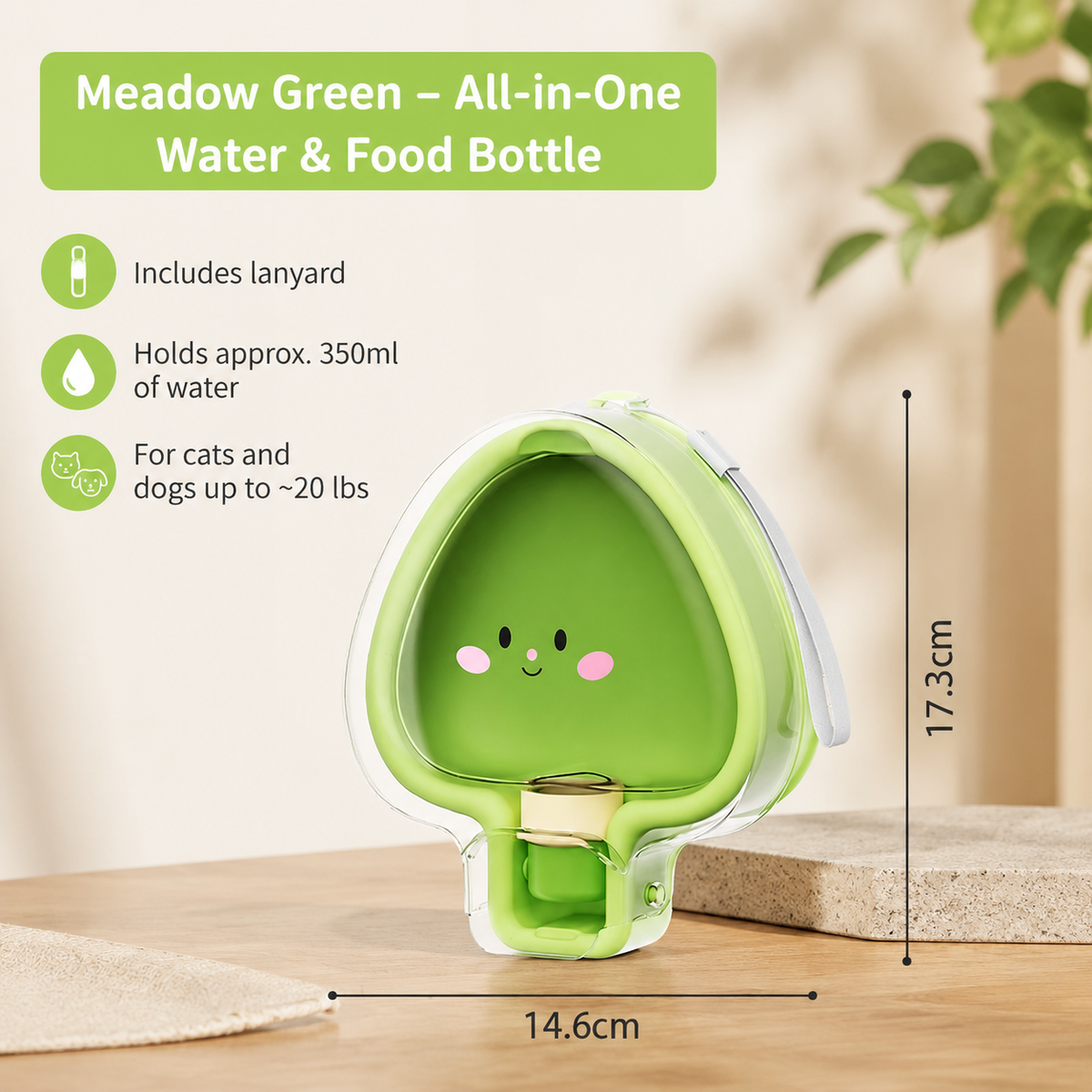 Portable Pet Water Bottle for Travel & Outdoor Adventures