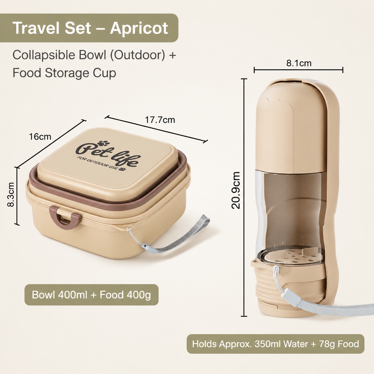 Collapsible Pet Bowl for Travel & Outdoor Adventures