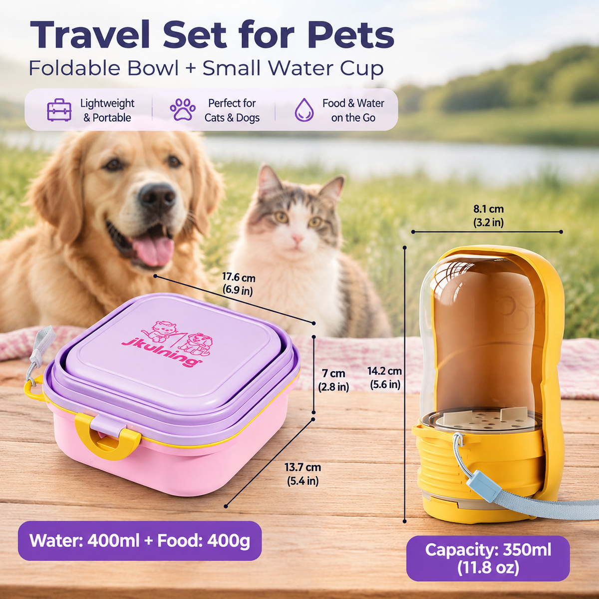 Collapsible Pet Bowl for Travel & Outdoor Adventures