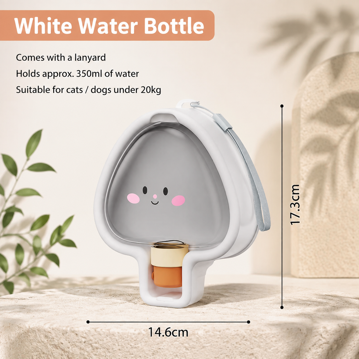 Portable Pet Water Bottle for Travel & Outdoor Adventures
