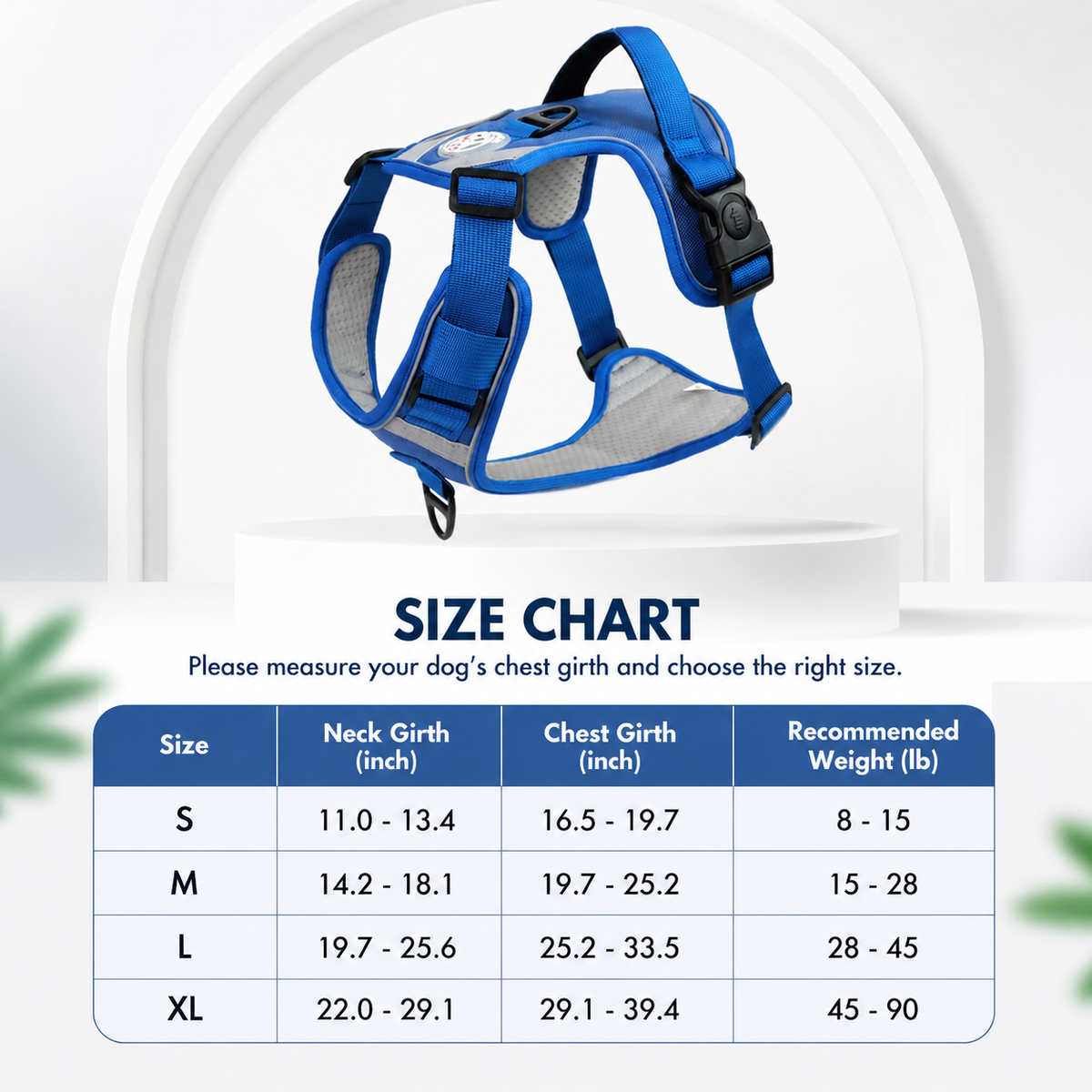Breathable I-Style No-Pull Dog Harness for Large Dogs, Escape-Resistant and No-Choke